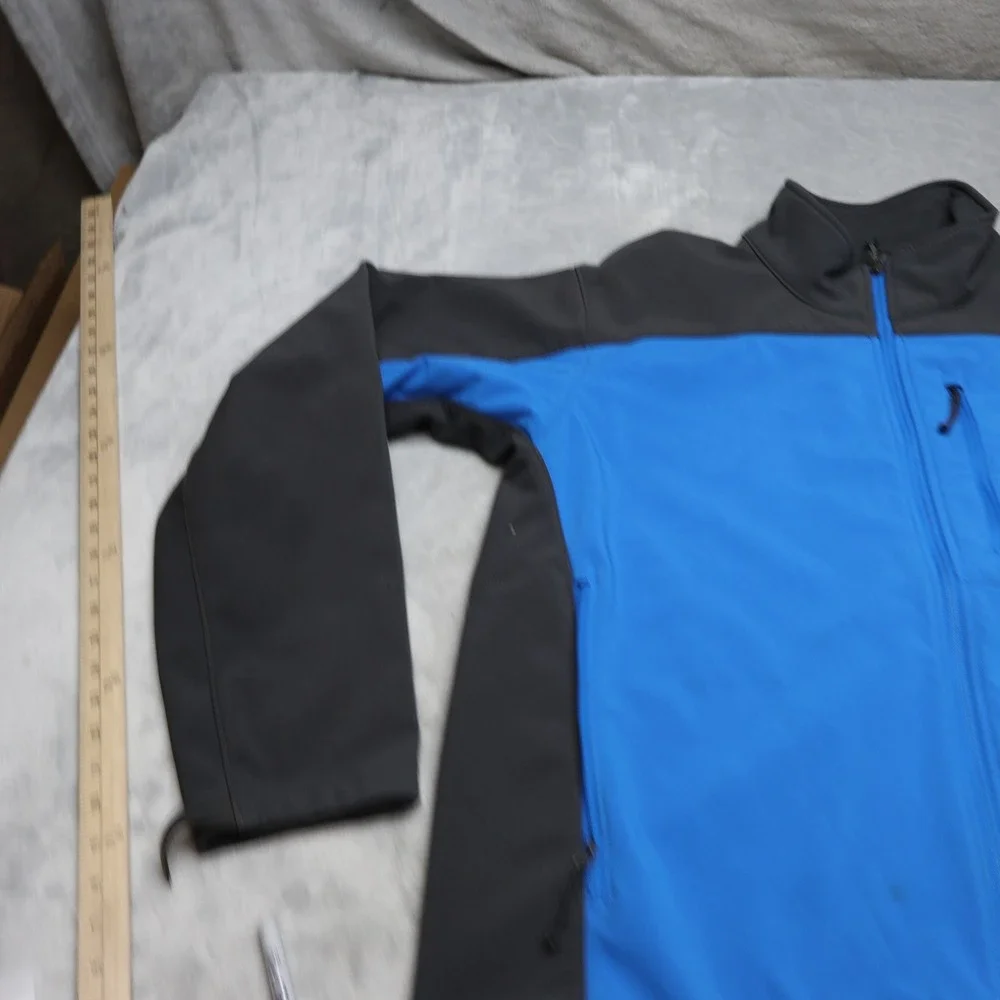 North Face Jacket Mens XL Blue Softshell Apex Bionic Fleece Lined Wind Rain Hike